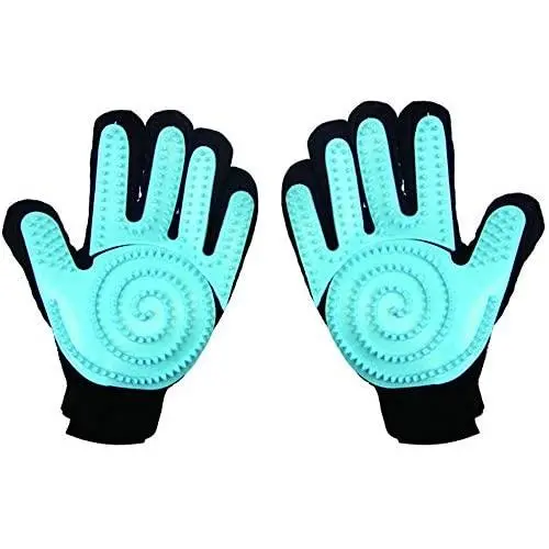 Easy life520 Pet Grooming Gloves Upgrade Version-Gentle pet Brush golve pet Hair Remover Gloves-Massage Tool with Enhanced Spiral Five-Finger Design-Dogs Cats&Horse for Long and Short Fur 1 Pair Easy life520 Pet Grooming Gloves Upgrade Version-Gentle pet Brush golve pet Hair Remover Gloves-Massage Tool with Enhanced Spiral Five-Finger Design-Dogs Cats&Horse for Long and Short Fur 1 Pair