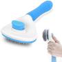 Premium Pets Self Cleaning Slicker Brush - One Click Cleaning Dog Brush - Gentle Hair Removal Cat Brush - Great for Daily Grooming - Suitable for Long and Short Hair