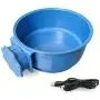 Enjoying Heated Pet Bowl Indoor Small Animal Thermal-Bowl for Water or Food, Wire Crate/Cage Removable Hanging Heated Water Dish for Dogs, Cats, Rabbits, Critters, Hold 20 oz