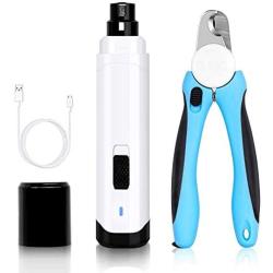 MIPAWS Dog Nail Clippers with Grinder Upgraded Set, 2-Speed Electric Rechargeable Pet Nail Trimmer and Professional Pet Nail Clipper, Paws Grooming & Smoothing for Small Medium Large Dogs Cats