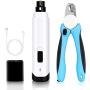 MIPAWS Dog Nail Clippers with Grinder Upgraded Set, 2-Speed Electric Rechargeable Pet Nail Trimmer and Professional Pet Nail Clipper, Paws Grooming & Smoothing for Small Medium Large Dogs Cats