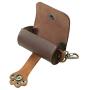 Hide & Drink, Thick Leather Small Poop Pouch W/Paw Snap, Pet Supplies, Dog Walker Essentials, Accessories, Handmade Includes 101 Year Warranty :: Bourbon Brown