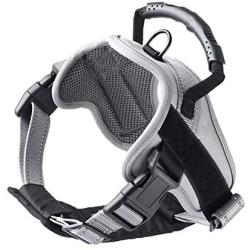 SKYMEE Dog Harness No-Pull Adjustable Pet Harness Nylon Webbing with Reflective Material Vest for Dogs Easy Control for Small Medium Large Dog