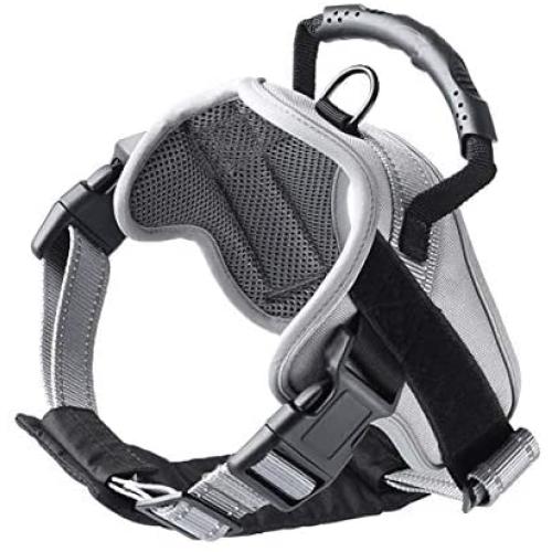 SKYMEE Dog Harness No-Pull Adjustable Pet Harness Nylon Webbing with Reflective Material Vest for Dogs Easy Control for Small Medium Large Dog