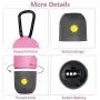 2PCS Dog Poop Bag Dispenser LED Dog Poop Bag Holder, Pet Waste Bag Dispenser for Leash with Sturdy Carabiner Clip, 2 Leak-proof Dog Waste Bags Dog Poop Bag Holder Leash Attachment with Flashlight