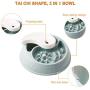 Tylu Non Slip Puzzle Bowl Fun Feeder Low Feeder Bowl Anti-Gulping Slow Feeders Pet Bowls for Dogs and Cats