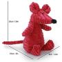 KINJUWEE Plush Corduroy Pet Toys, Durable Soft Plush Toys for Small and Medium-Sized Dogs, Strong Squeaky Dog Chew Toys, Puppies Chew Toys, Mice, Wine Red