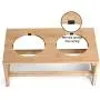 PETUPPY Bamboo Elevated Pet Feeder(7'' Tall),Raised Dog Bowls,Elevated Dog Feeder with 2 Stainless Steel Bowls for Food and Water,for Medium/Large Dogs. PETUPPY Bamboo Elevated Pet Feeder(7'' Tall),Raised Dog Bowls,Elevated Dog Feeder with 2 Stainless Steel Bowls for Food and Water,for Medium/Large Dogs.