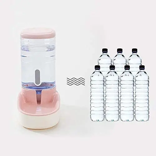 Chenteshangmao Automatic Drinking Fountain Pet Dog/Cat Plastic Water Bottle Large Capacity Drinking Basin Drinking Fountain Water Feeder ABS Pink 3.8L v5 Chenteshangmao Automatic Drinking Fountain Pet Dog/Cat Plastic Water Bottle Large Capacity Drinking Basin Drinking Fountain Water Feeder ABS Pink 3.8L v5