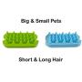 Dog & Cat Brush for Short to Medium Hair Non Metal Grooming and Deshedding Soft Silicone Brush Gently Removes Loose Hair