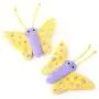 ocijf179 Cat Toy Funny Cute Plush Butterfly Pet Cat Kitten Catching Interactive Play Sound Toy - Blue