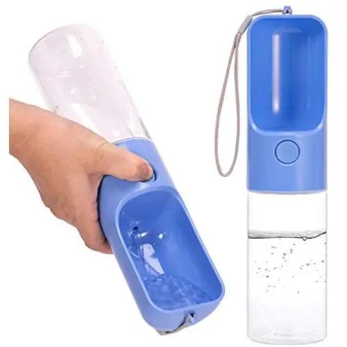 ROYOROYI Portable Dog Water Bottle with 15oz Capacity Travel Pet Drinking Bottle with Leak Proof Design Outdoor Puppy Water Bowl Dispenser for Walking Traveling Hiking, BPA Free ROYOROYI Portable Dog Water Bottle with 15oz Capacity Travel Pet Drinking Bottle with Leak Proof Design Outdoor Puppy Water Bowl Dispenser for Walking Traveling Hiking, BPA Free