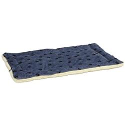 MidWest Homes for Pets Reversible Paw Print Pet Bed in Blue/White, Dog Bed Measures