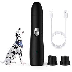 MrCrafts Dog-Nail-Grinder, Electric-Rechargeable-Pet-Nail-Grinder, Painless-Paws-Grooming-File, Dog-Nail-Clippers, Nail-Trimmer-for-Small-Medium-Large-Dogs-Cats (Model 1)