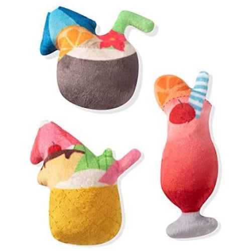 Fringe Studio Pet Toy, Small Dog Toy Set, Tropical Drinks, 3 Pieces (289413)