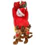 Midlee Santa Sleigh Find a Toy Christmas Dog Toy