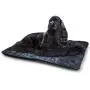 DayDayFun Gothic Cute Pattern Pet Mat Ancient Pentagram Symbol and Red Curtains in Mystical Medieval Chamber Spiritual Theme pet Bed for Crate Brown
