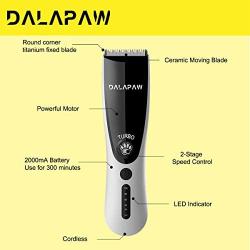 DALAPAW Dog Cat Shaver Clippers - Safe, Quiet, 2-Speed Powerful Heavy Duty, Rechargeable, Cordless Electric Grooming Kit Grooming Tools for Small & Large Dogs Cats Pets with Thick & Heavy Coats