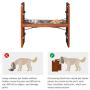 Pet Bowls for Cats and Dogs, Raised 3 Adjustable Wooden Elevated Feeder Stand with 2 Stainless Steel Bowls and Waterproof pad