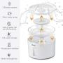 Duoai Pet Water Fountain,60 oz/1.8L Automatic Cat Water Fountain Dog Water Dispenser. Intelligent Pump with LED Indicator for Water Shortage Alert