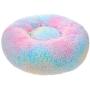 CATTYBOX Marshmallow Cat Bed and Small Dog Bed, Self Warming Donut Cuddler, Ultra Soft and Comfortable, Improves Sleep, Machine Washable, Rainbow, 23.6'' Diameter