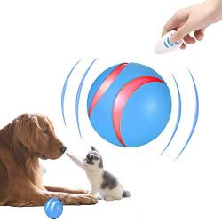 Mould King Wicked Toys Balls for Dogs andCats, 100% Automatic and Interactive Ball to Keep Your Dogs/Cats Company All Day, Your Pets Joy When Home Alone -NOT for Dog CHEWERS (Blue)