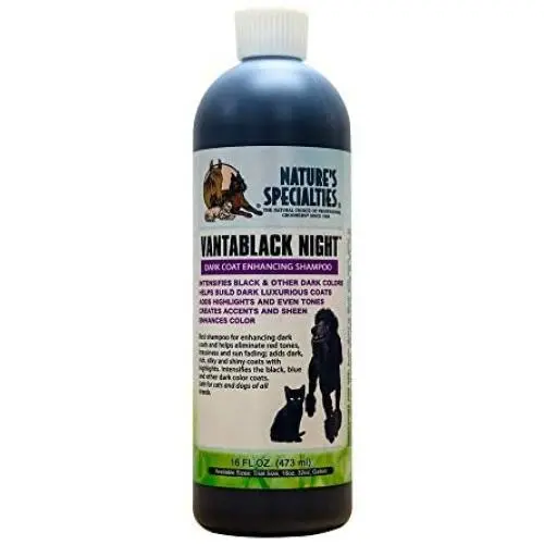 Natures Specialties Color Enhancing Dog Shampoo for Pets, Concentrate 16:1, Made in USA, VantaBlack Night, 16oz Natures Specialties Color Enhancing Dog Shampoo for Pets, Concentrate 16:1, Made in USA, VantaBlack Night, 16oz