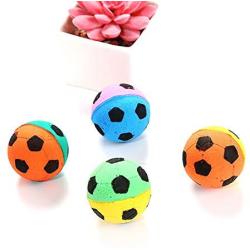 YIYI Cat Toys Balls Foam Soccer Ball Puppies Toys Random Color Pack of 20