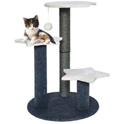 Poils bebe Cat Tree Tower for Indoor Cats, 25-inch Star and Moon Climbing Modern Furniture Scratching Post and Perch for Middle Sized Cats and Small Kitten