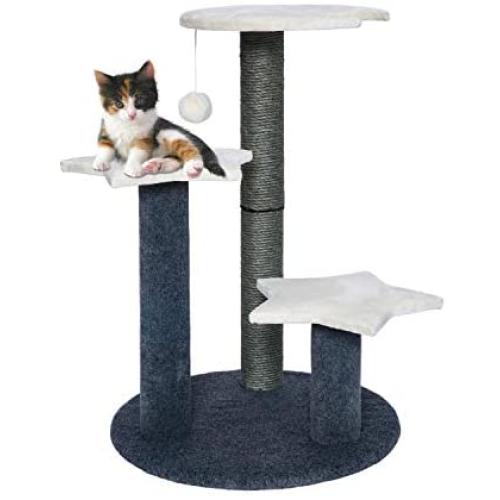Poils bebe Cat Tree Tower for Indoor Cats, 25-inch Star and Moon Climbing Modern Furniture Scratching Post and Perch for Middle Sized Cats and Small Kitten