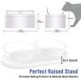 Cat Bowls Elevated Dog Bowls with 4500ML Large Storage Stand Double Raised Pet Food Water Bowls Anti Slip Dog Dish Stand Raised Stand 15°Tilted Raised Food and Water Feeder for Cats Dogs(White)