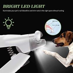 Hachtecpet Dog Pet Nail Clippers: Safe Rechargeable Professional Grooming Trimmer with LED Light |Hidden Nail File for Large Small Puppy Cats