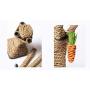 Kungfu Cat Scratching Post Tree, Straw Rope Vertical Climbing Frame Nice Branch Shape Scratching Pole Interactive Cat Toy with Detachable 3 Woven Carrots for Kitten Hamster