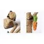 Kungfu Cat Scratching Post Tree, Straw Rope Vertical Climbing Frame Nice Branch Shape Scratching Pole Interactive Cat Toy with Detachable 3 Woven Carrots for Kitten Hamster