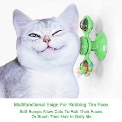 WLHOPE Cat Windmill Toy Windmill Catnip Toys Cat Turntable Interactive Funny Kitten Windmill Ball with Indoor Cats Massage Scratching Tickle Function