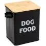 Pethiy Dog Food and Treats Storage tin Containers Set with Scoop for Dogs-Tight Fitting Wood Lids-Coated Carbon Steel-Storage Canister Tins Pethiy Dog Food and Treats Storage tin Containers Set with Scoop for Dogs-Tight Fitting Wood Lids-Coated Carbon Steel-Storage Canister Tins
