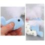 ocijf179 Pet Toy Cat Chew Toy Super Soft Plush Whale Shape Interactive Entertainment Pet Supply - Blue
