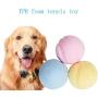 XIHONGSHIR TPR Foam Tennis Toy, Dog Toys Balls, Nontoxic Bite Resistant, Environmental, Dog Tooth Cleaning Toy Ball, Diameter 7.5Cm, Blue (2Pcs),Yellow,7.5cm