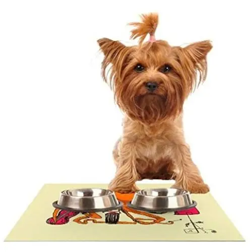 KESS InHouse Marianna Tankelevich Playful Octopus Feeding Mat for Pet Bowl, 24 by 15-Inch KESS InHouse Marianna Tankelevich Playful Octopus Feeding Mat for Pet Bowl, 24 by 15-Inch
