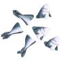 ocijf179 Pet Toy 1 Set Simulation Fish Shark Shaped Animals Funny Pet Cat Plush Toys Accessory - Gray + White