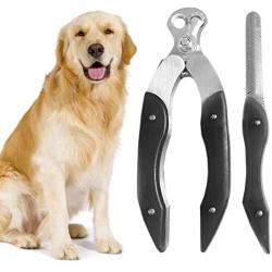 SR SUREADY Dog Nail Clippers - Pet Nails Trimmer for Dogs or Cats with Safety Guard to Avoid Over-Cutting, Free Nail File & Lock Switch, Sturdy Non-Slip Handles…