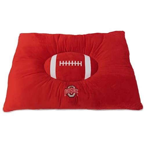 Pets First Collegiate Pet Accessories, Dog Bed, Ohio State Buckeyes, 30 x 20 x 4 inches