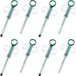 Nuanchu 8 Pieces Pet Syringe Pet Pill Syringe Pet Feeding Syringe Cat Pill Shooter Small Pills Pet Pill Dispenser Syringe Feeders for Cats, Dogs and Small Animals (Green)