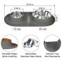 Dog Bowls Stainless Steel, Collapsible Dog Bowl with No Spill Non-Skid Silicone Mat Set, Three Feeder Food Water Bowl for Small Medium Large Dogs, Puppies, Cats and Pets, Pack of 3