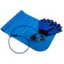 Dog Washing Bundle Includes Safe Groom Lead with Suction Cup, Non-Slip Tub Bath Mat & Massaging Gloves