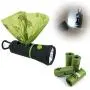 BINTECH 2PCS Poop Bag Holder, Dog Poop Bag Dispenser, Waste Bags Dispenser with Led Flashlight, Dog Waste Bag Holder, Poopbags Dispenser for leash, Includes 2 Roll(15 Bags Per Roll)