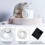 THMY Ultra Silent Cat Water Fountain,2.5L Automatic Pet Water Dispenser,Cat Drinking Fountain Pet Dispenser with Water Level Window,Quadruple Filtering