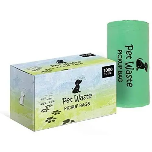 Plastic House Dog Poop Bags | Eco-Friendly Green Waste Disposal for Dogs | Single Roll Pickup Pet Disposable Bag Container 13.25 x 8 Inch | 1000 Count Plastic House Dog Poop Bags | Eco-Friendly Green Waste Disposal for Dogs | Single Roll Pickup Pet Disposable Bag Container 13.25 x 8 Inch | 1000 Count