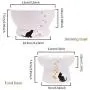 gutongyuan Cat Water Bowl, Cat Bowls Elevated, Ceramic Pet Bowl for Protect Pets Spine, Stress Free, Dishwasher Safe gutongyuan Cat Water Bowl, Cat Bowls Elevated, Ceramic Pet Bowl for Protect Pets Spine, Stress Free, Dishwasher Safe