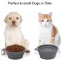 nobrand 2 Pack Collapsible Dog Bowl & Pet Bowl Collapsible Travel Silicone for Outdoor Travel Hiking Camping (350ml)